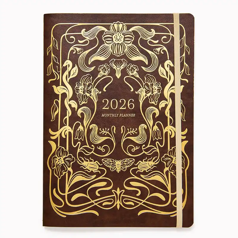 Fan Favorite 2025-2026 Paper Source Dark Academia Monthly Desk Planner