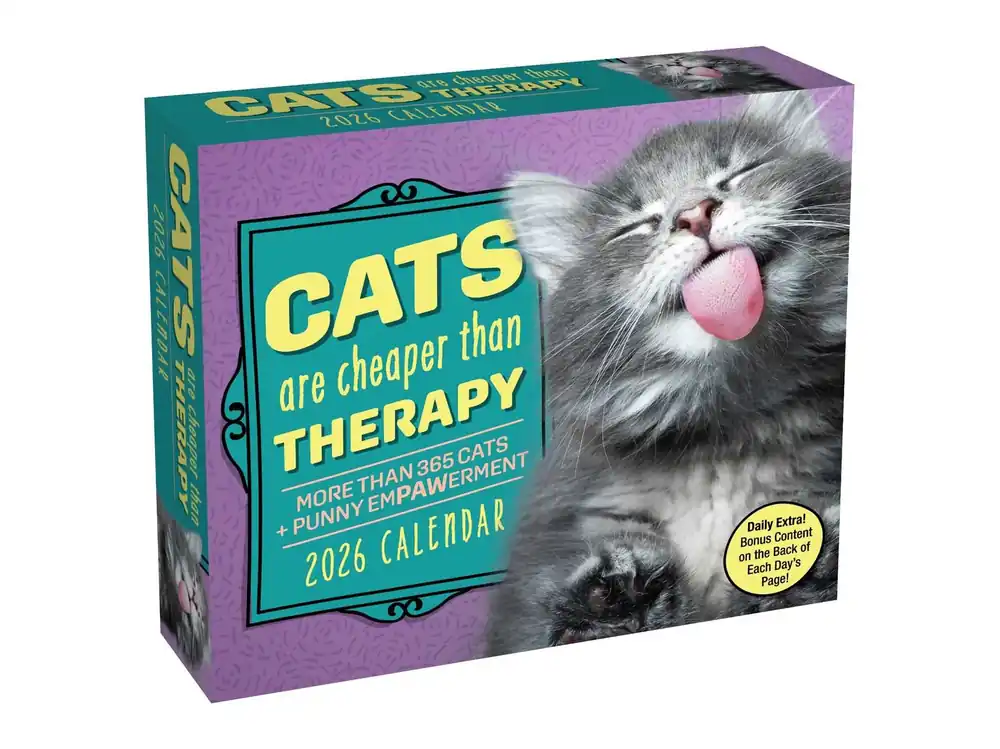 Express Delivery 2026 Cats Are Cheaper Than Therapy Day-to-Day Calendar