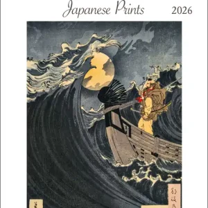 Best Seller 2026 Full Moon Japanese Prints Large Wall Calendar
