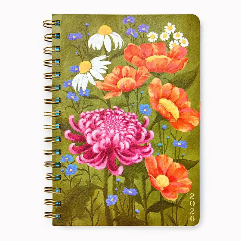 Fan Favorite 2026 Paper Source 12M Floral Weekly Desk Planner