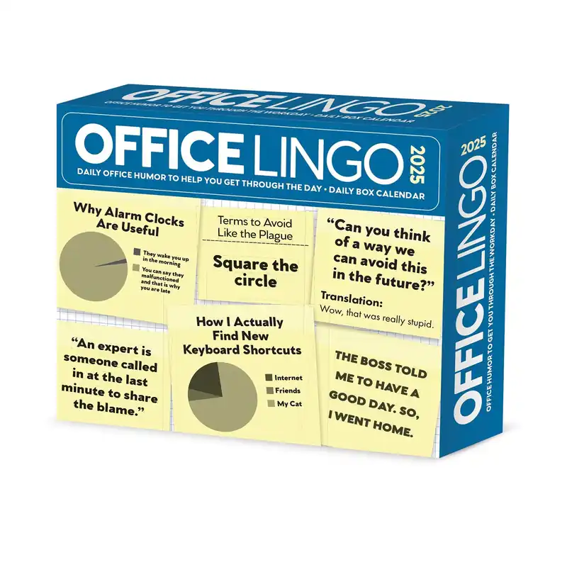 2026 Office Lingo Daily Box Desktop Calendar While Supplies Last