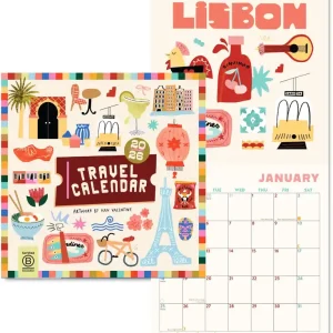 2026 Travel LP Calendar Large Grid Art Calendar Best Price