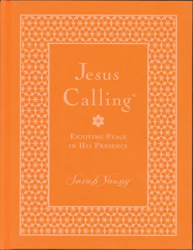 Hot Deal Jesus Calling Enjoying Peace in His Presence. Orange deluxe cloth hard — Christian Superstore New Zealand